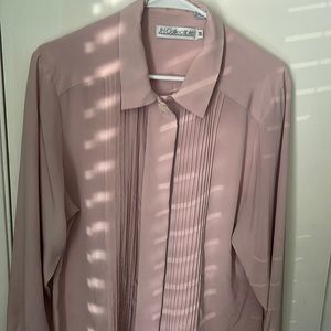 Office light pink blouse
